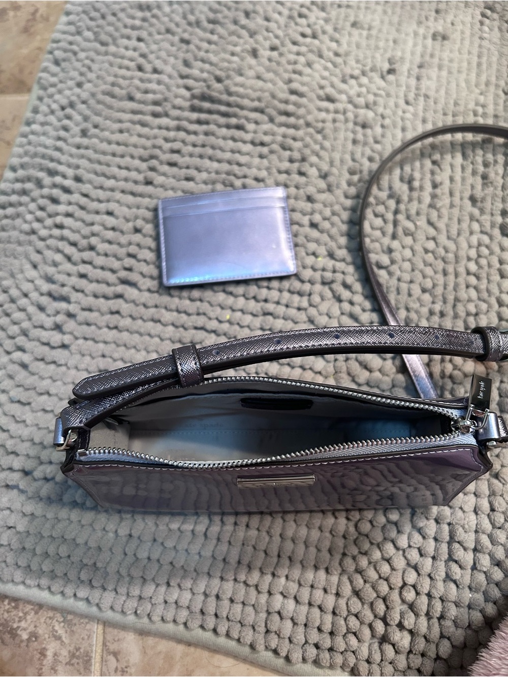kate spade Iridescent Lavender-Blue Crossbody with Matching Card Holder - Picture 5 of 5